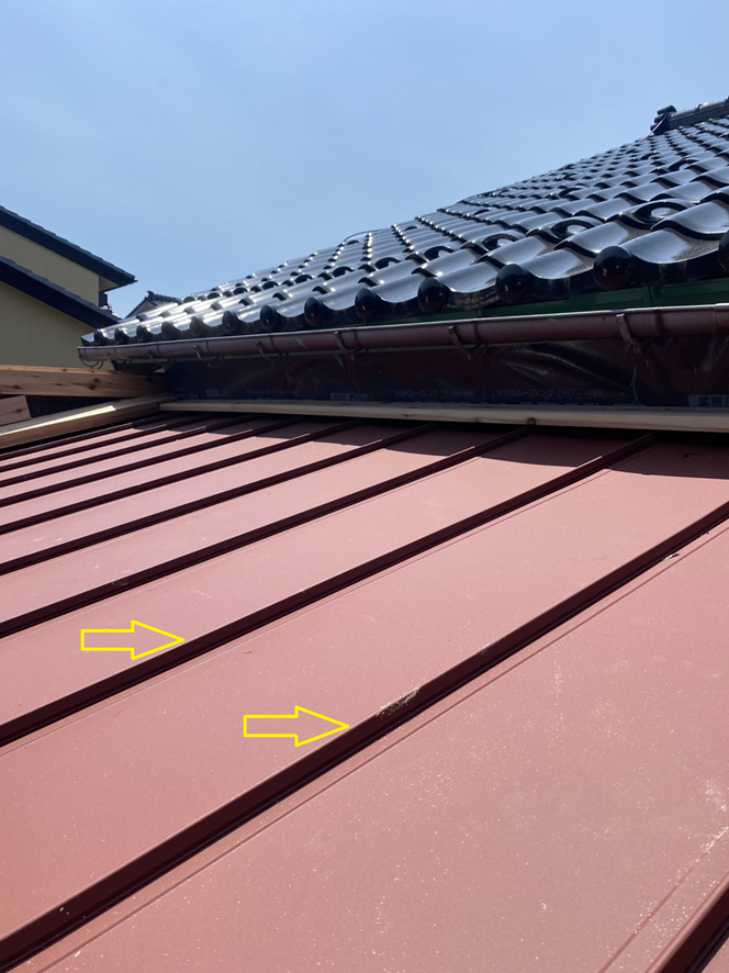 立平葺きで施工しました