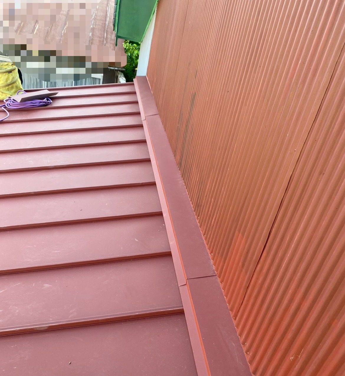 棟板金水切り板金の設置