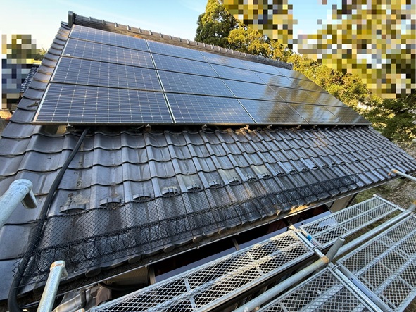 雪止めネット設置完了