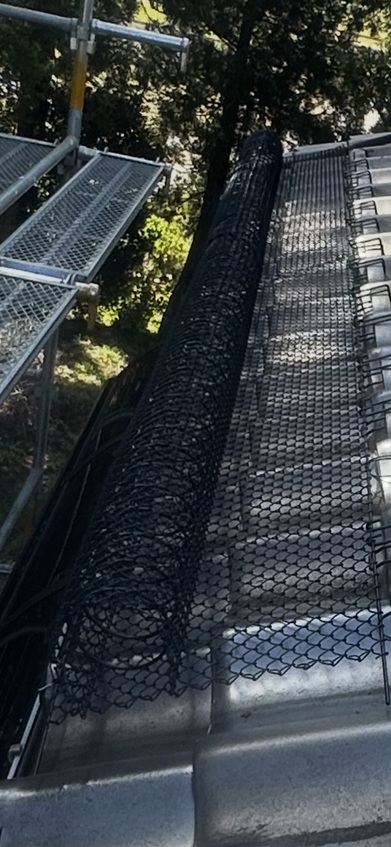 雪止めネット設置完了