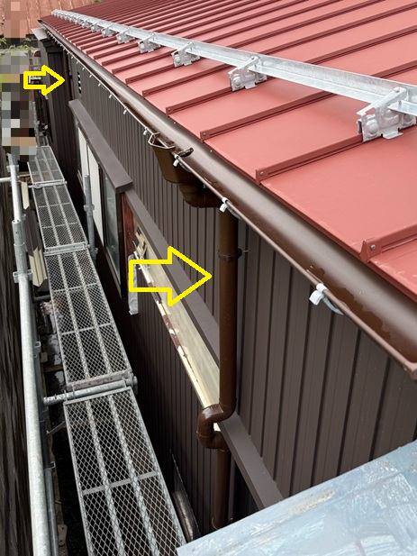 雨どいを設置しました