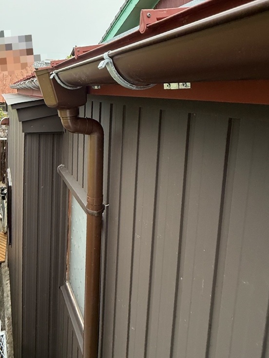 雨どい設置完了