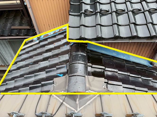 経年劣化葺き替え予定の瓦屋根