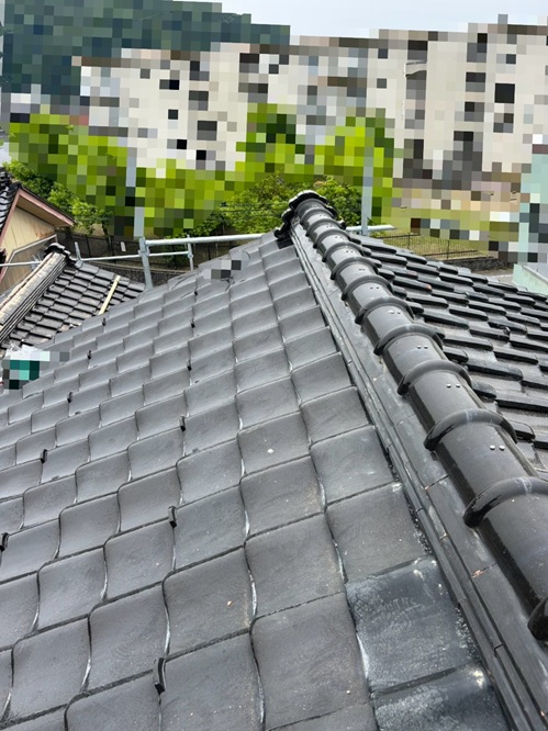棟瓦の積み直し工事施工完了