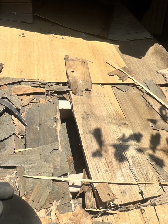 屋根の下地が傷んでいます