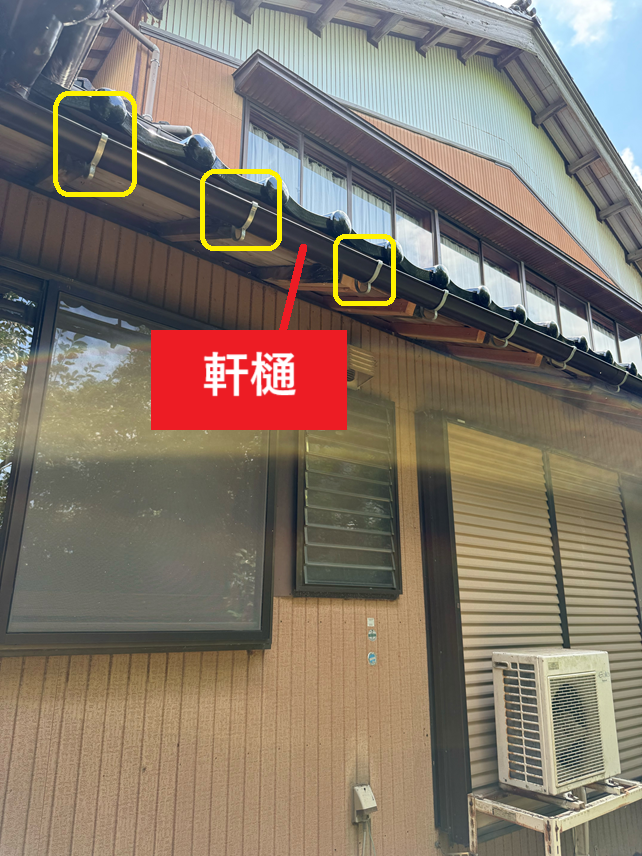軒樋を固定