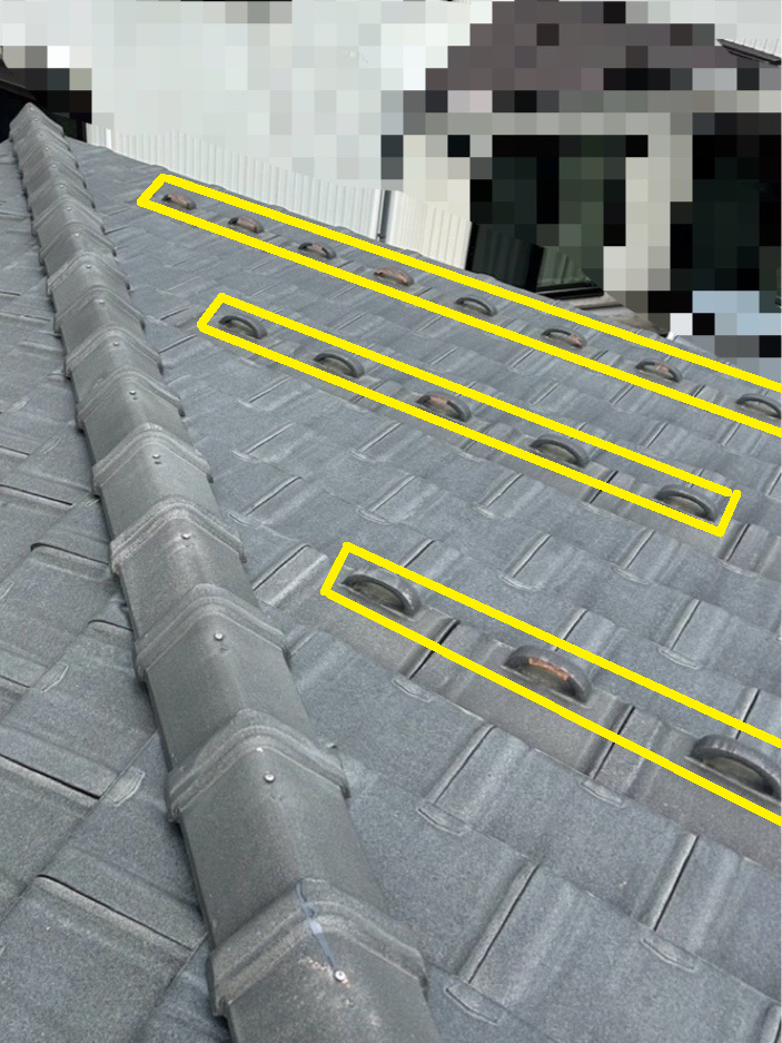 雪止め瓦塗膜はがれ