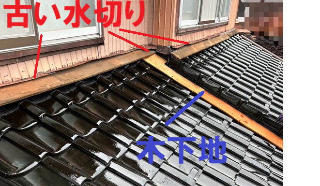 外壁と屋根・屋根と屋根の取り合い水切り