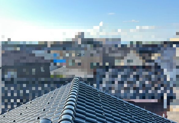 新しい瓦屋根に葺き替えました