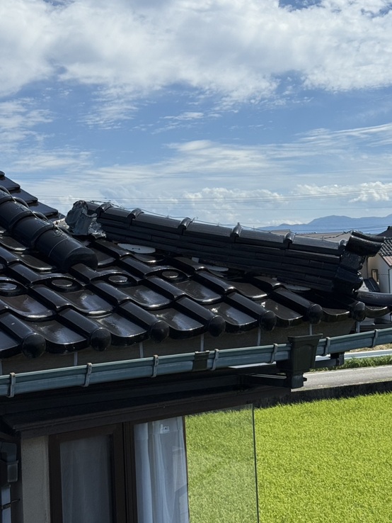 漆喰が剥がれていました