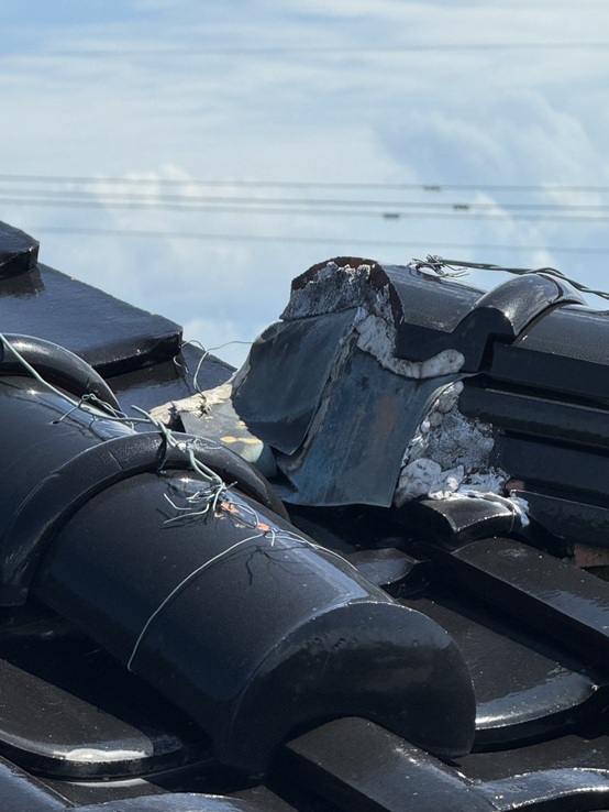 漆喰が剥がれていました