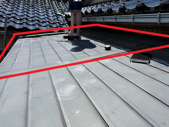 銅板屋根の一部をステンレス屋根に葺き替え