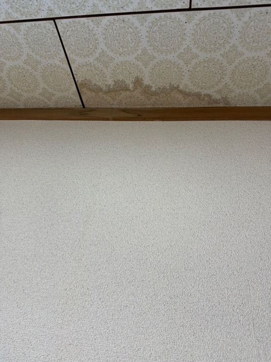 天井に雨染みがあります
