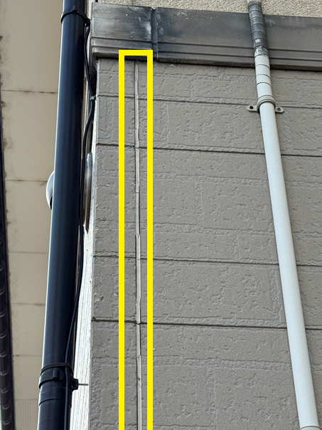 サイディングの目地部分のシーリングの劣化