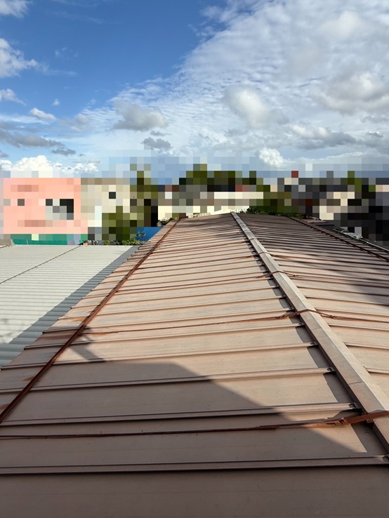 雨漏りしている屋根です