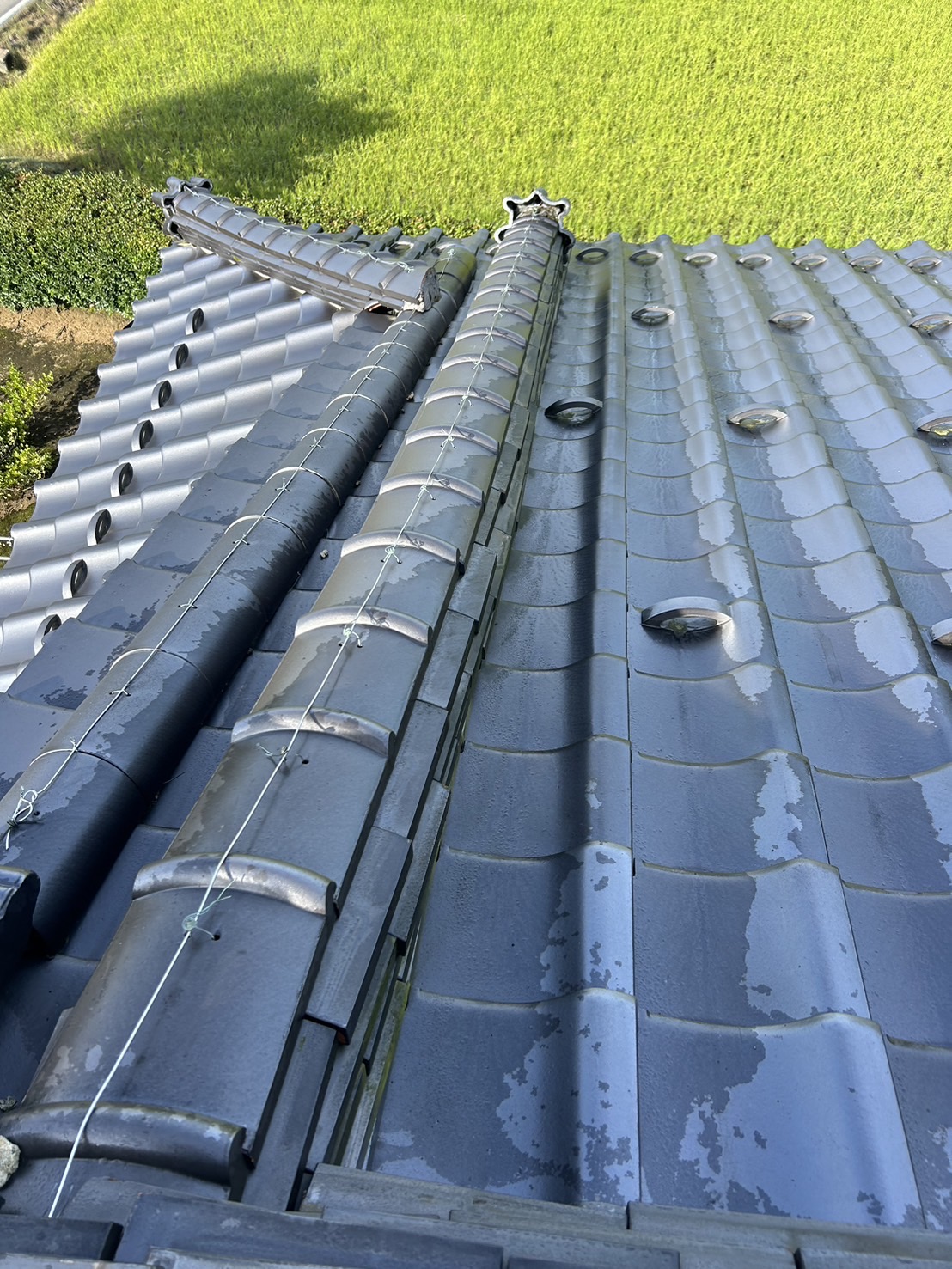 下り棟積み直し工事完了