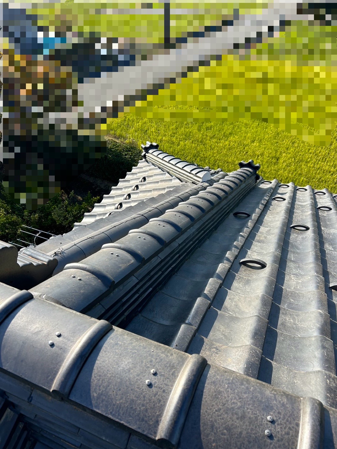 下り棟積み直し工事完了