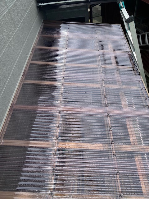 物干し屋根の張り替え工事施工完了