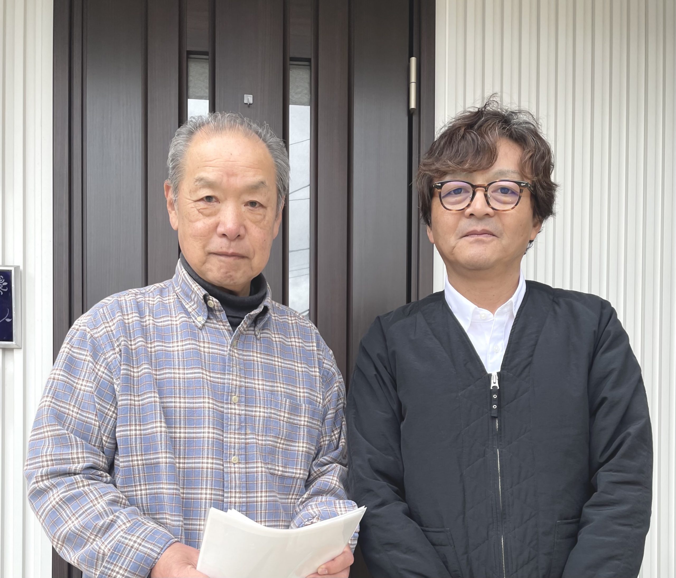 施工後のお客様との写真