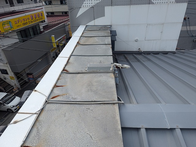 笠木上面の劣化状況