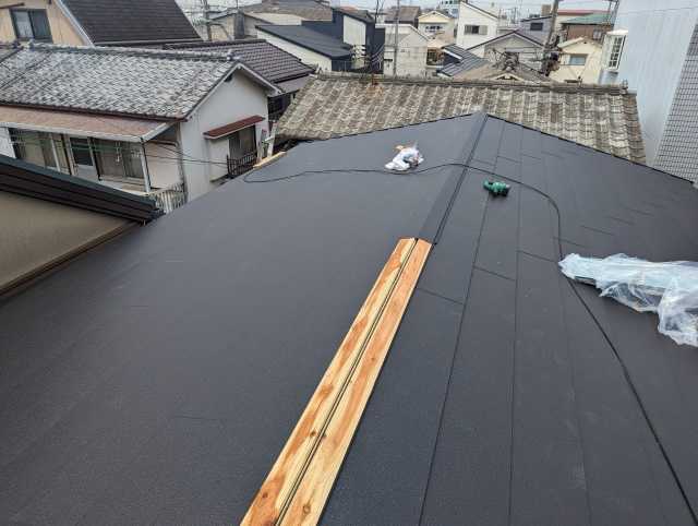 大屋根施工中の様子