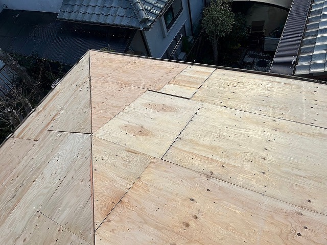 野地板増し張り