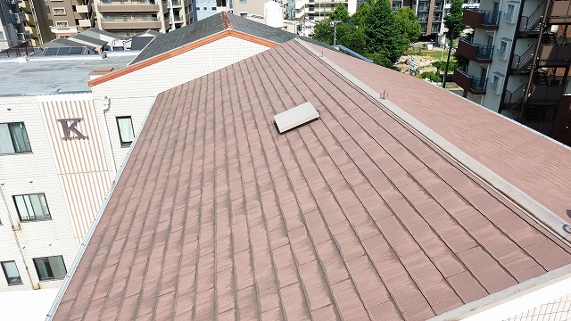 色あせたカラーベスト屋根