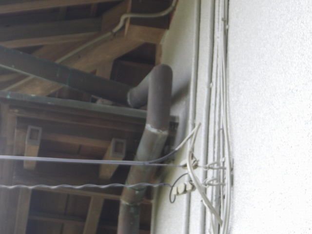 竪樋を直した完工写真