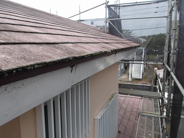 既存雨樋取り外し