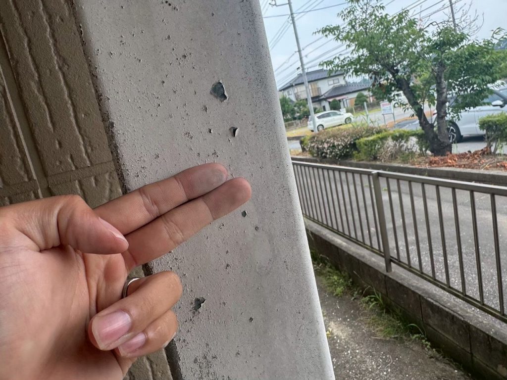 柱部表面の欠け