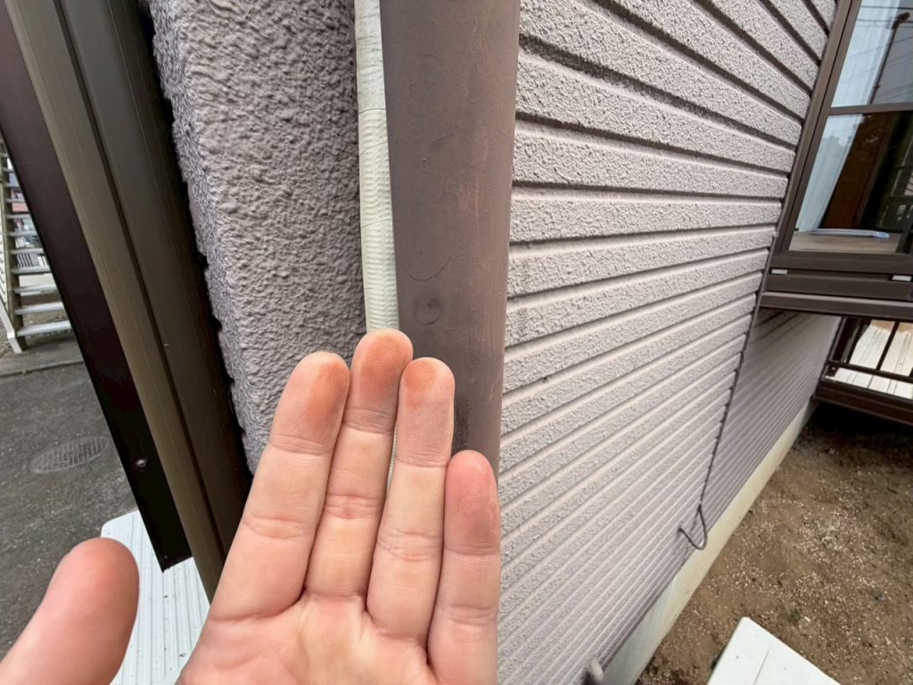縦樋のチョーキング