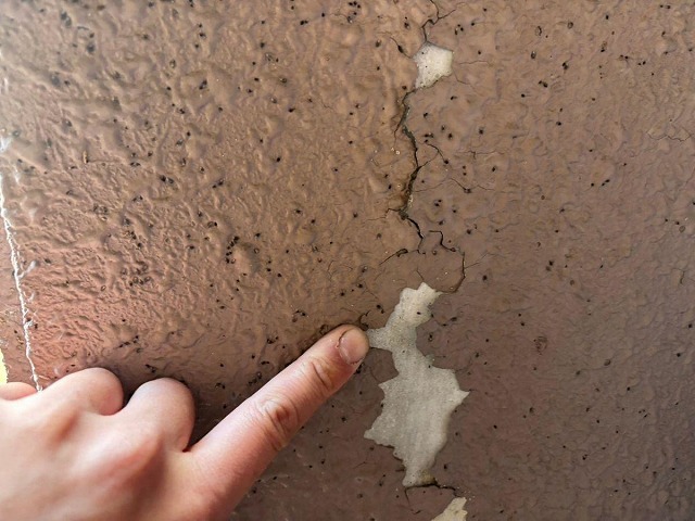 外壁塗膜の剥がれ
