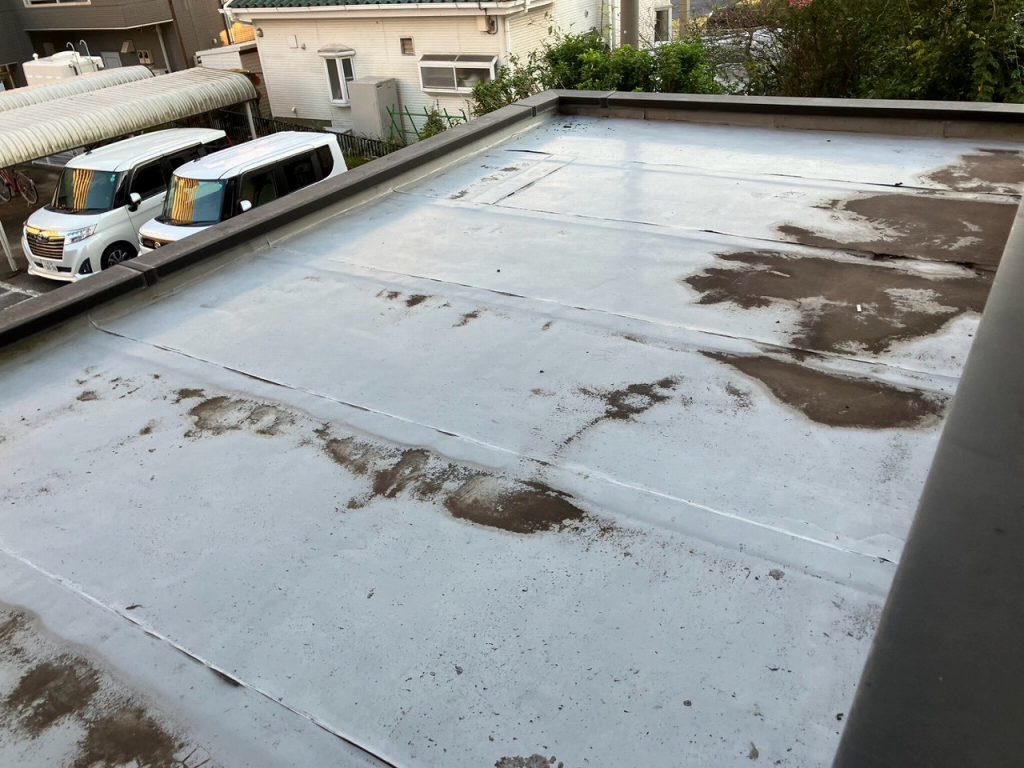 屋上防水の広範囲劣化