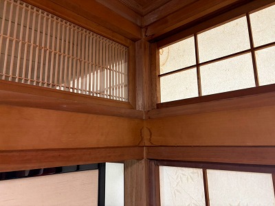室内木部の雨染み