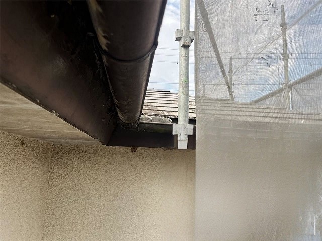 破風板の腐食部