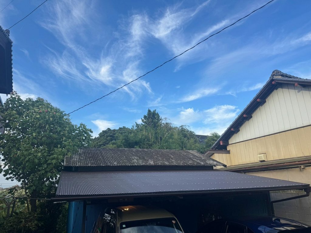 重ね張り後の屋根