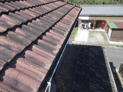 屋根端部の劣化状況