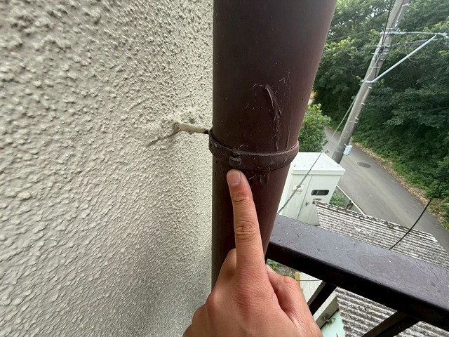 雨樋継ぎ目の劣化
