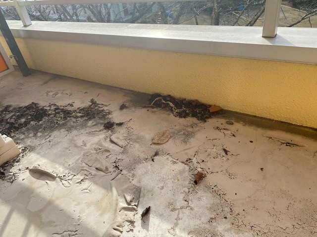 ベランダのひび割れた写真