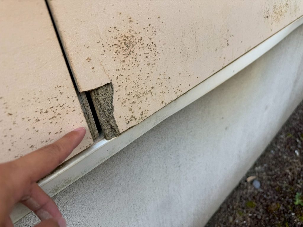 外壁端部の欠け
