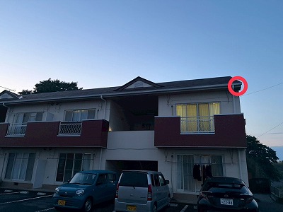 建物全景と屋根端部