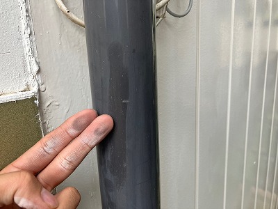 雨樋表面の色あせ