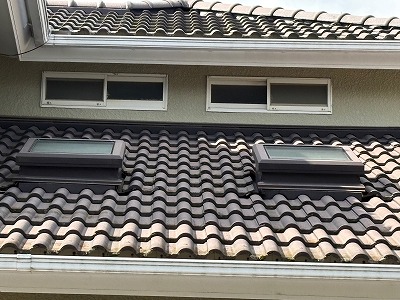 屋根のトップライト2か所