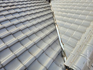 谷部の取り合いを整え、排水ラインを確保