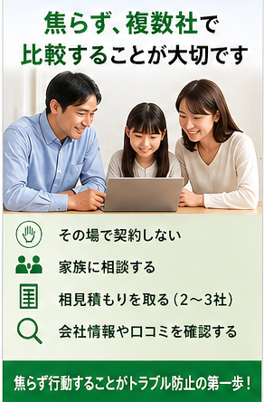 悪徳業者にご注意ください！