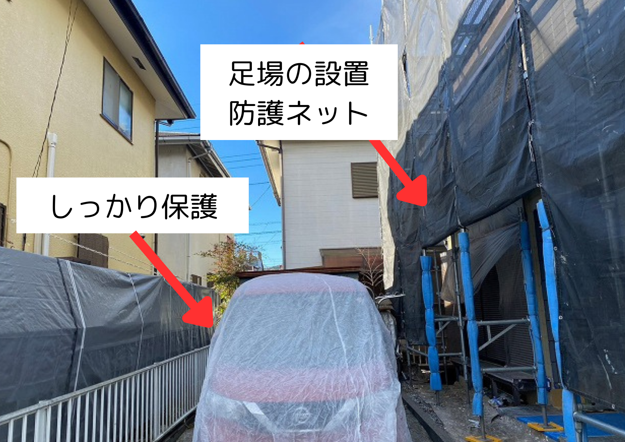 足場の設置