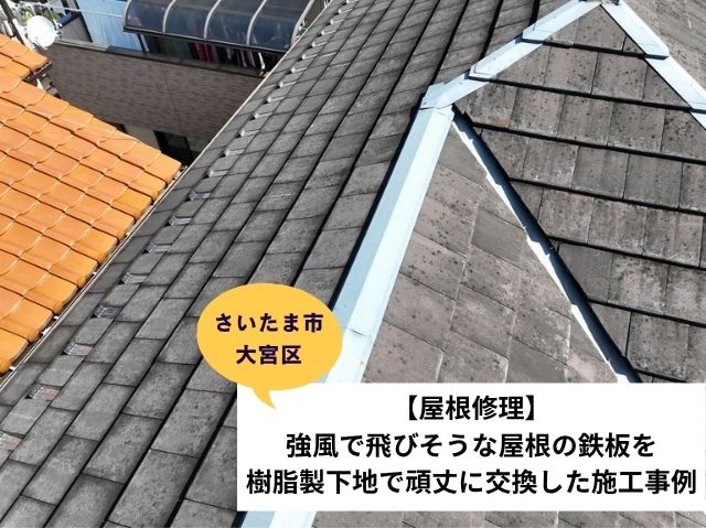 さいたま市大宮区棟板金交換 (2)