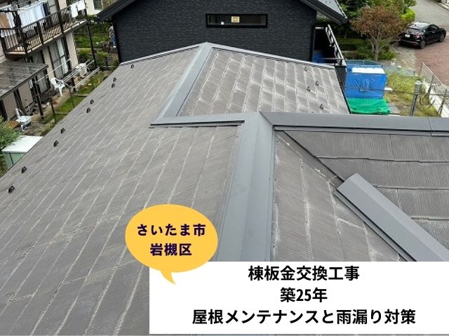 さいたま市岩槻区棟板金交換工事施工事例