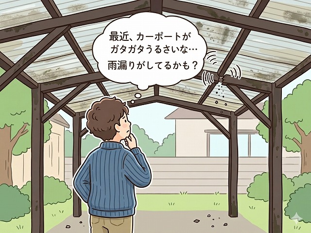 カーポート屋根の異変