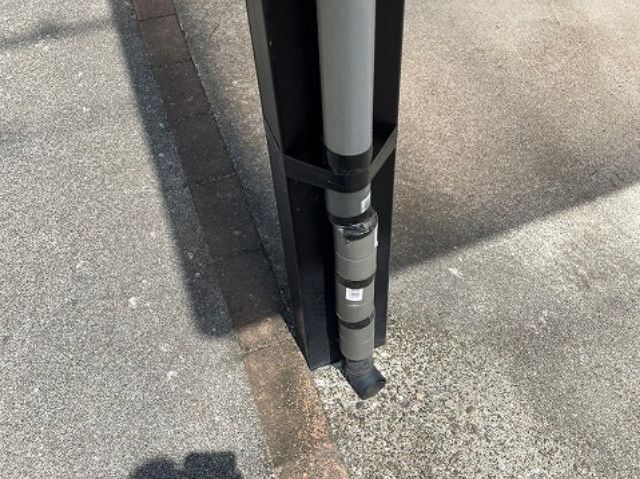 カーポート雨樋交換前